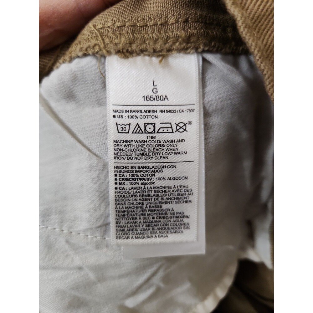 Old Navy Twill Barrel Cargo Pants Womens L Teakwood Brown Pleated Jogger NEW - Picture 11 of 12